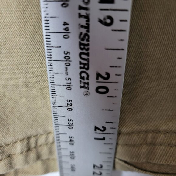 Wrangler Mens Cargo Shorts Sz 40 Relaxed Fit Flat Front Cotton Blend Khaki Tan - Picture 6 of 13